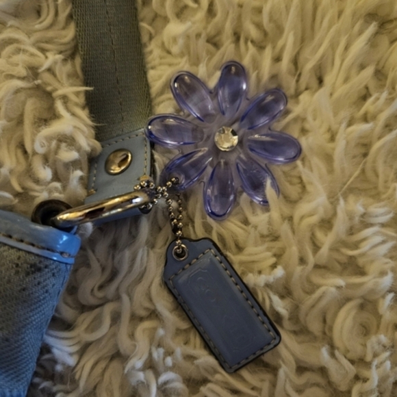 COACH Sky Blue Messenger Signature 'C' Design Crossbody Bag No. C1182-F16550 - Picture 2 of 7